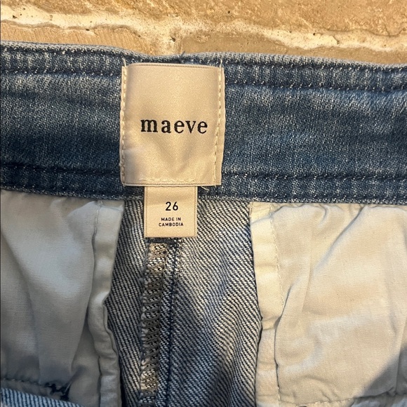 Maeve Anthropologie Wide-Leg Scalloped Edge Women's Jeans - Picture 7 of 9